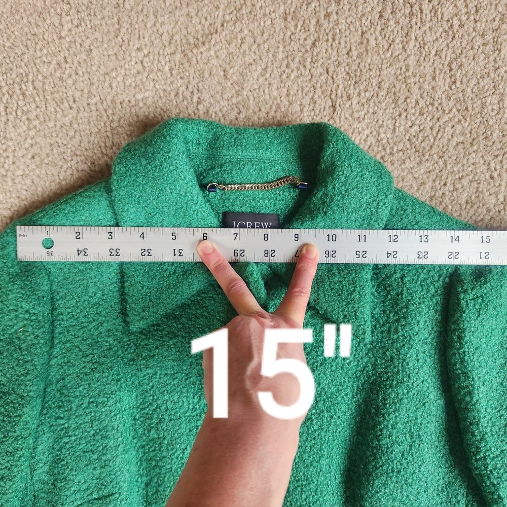 WANTED/SALE 00 A-line topcoat in Italian wool-bouclé blend - Picture 7 of 15